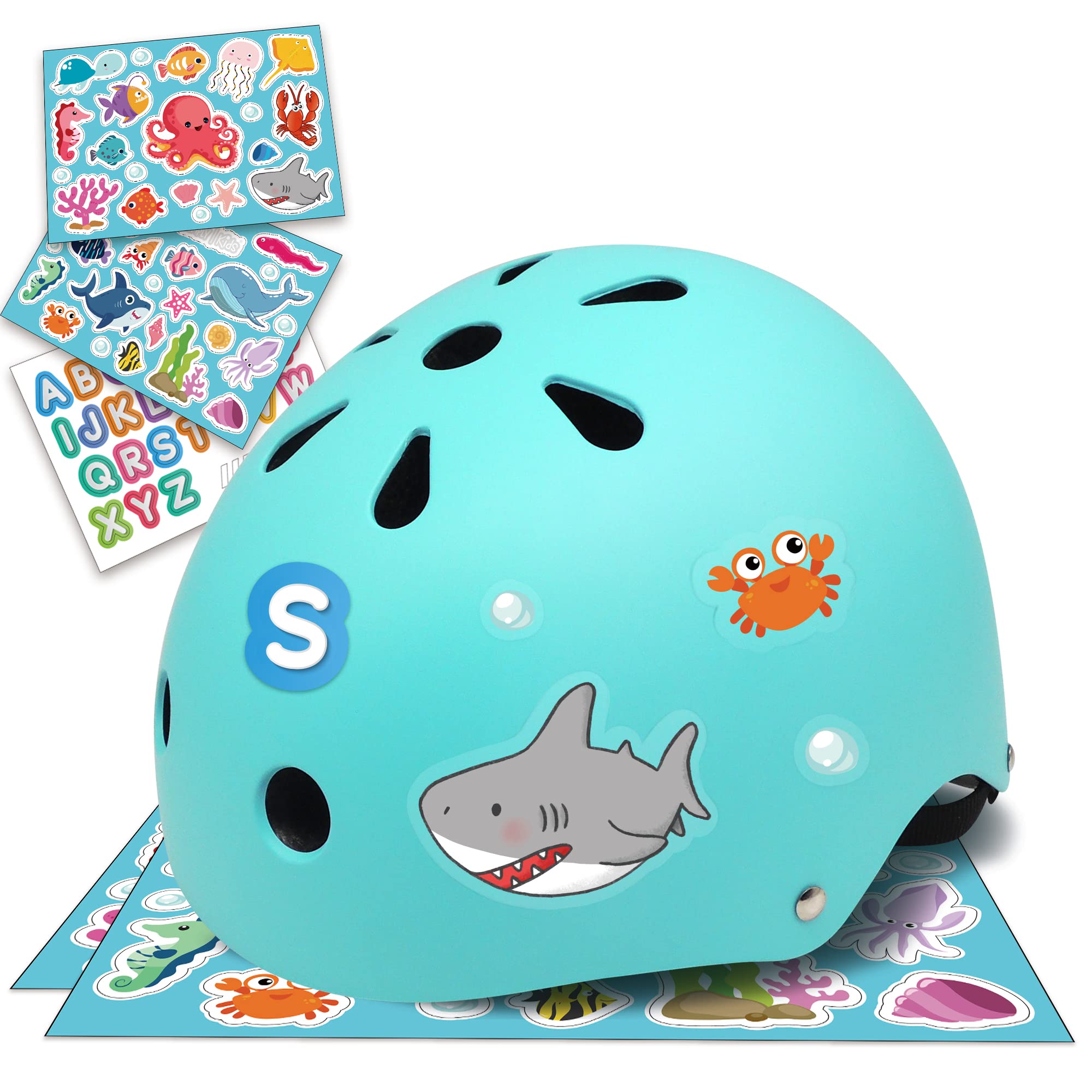 simply kids Toddler Helmet for 2-4 Years Toddler Kids Boys girls with DIY Stickers I cPSc & cE certified for Bike Skateboard Roller-Skating 
