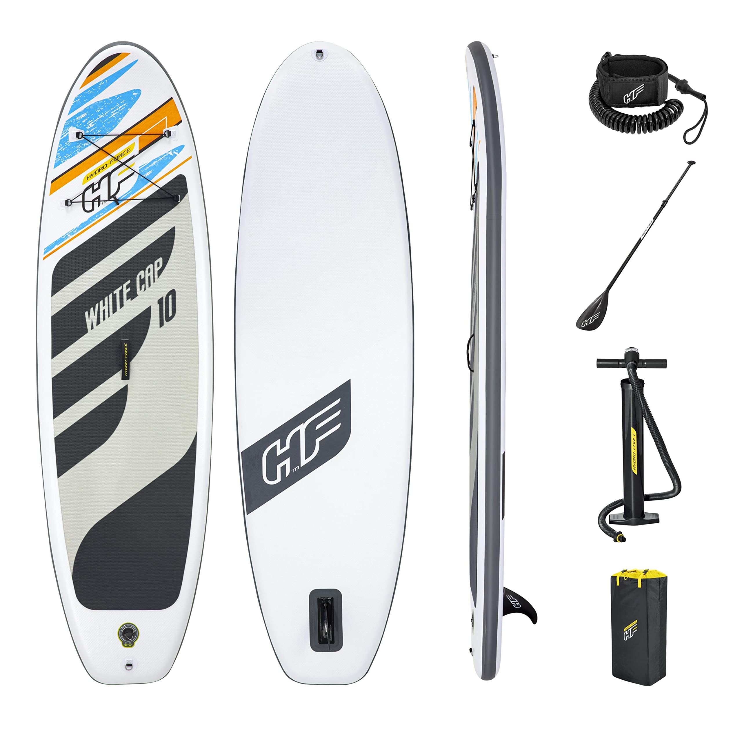 Bestway Hydro-Force SUP, Inflatable Stand Up Paddle Board, complete Set with Kayak conversion Kit 10ft