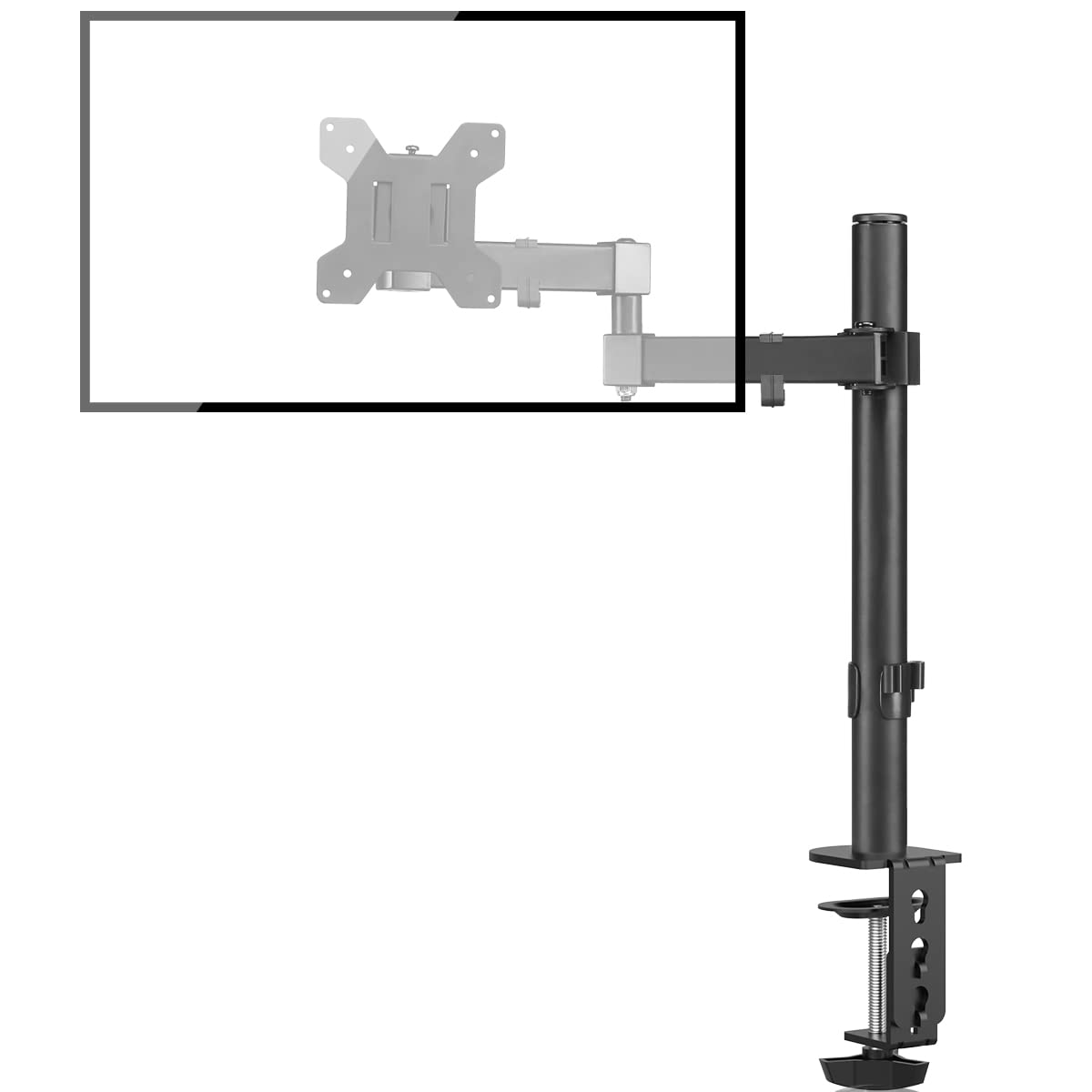 Bracwiser Monitor Mount Single Fully Adjustable Arm Fits One Screen 13-32 inch 22lbs for Monitor computer Screen 13 15 17 19 20 