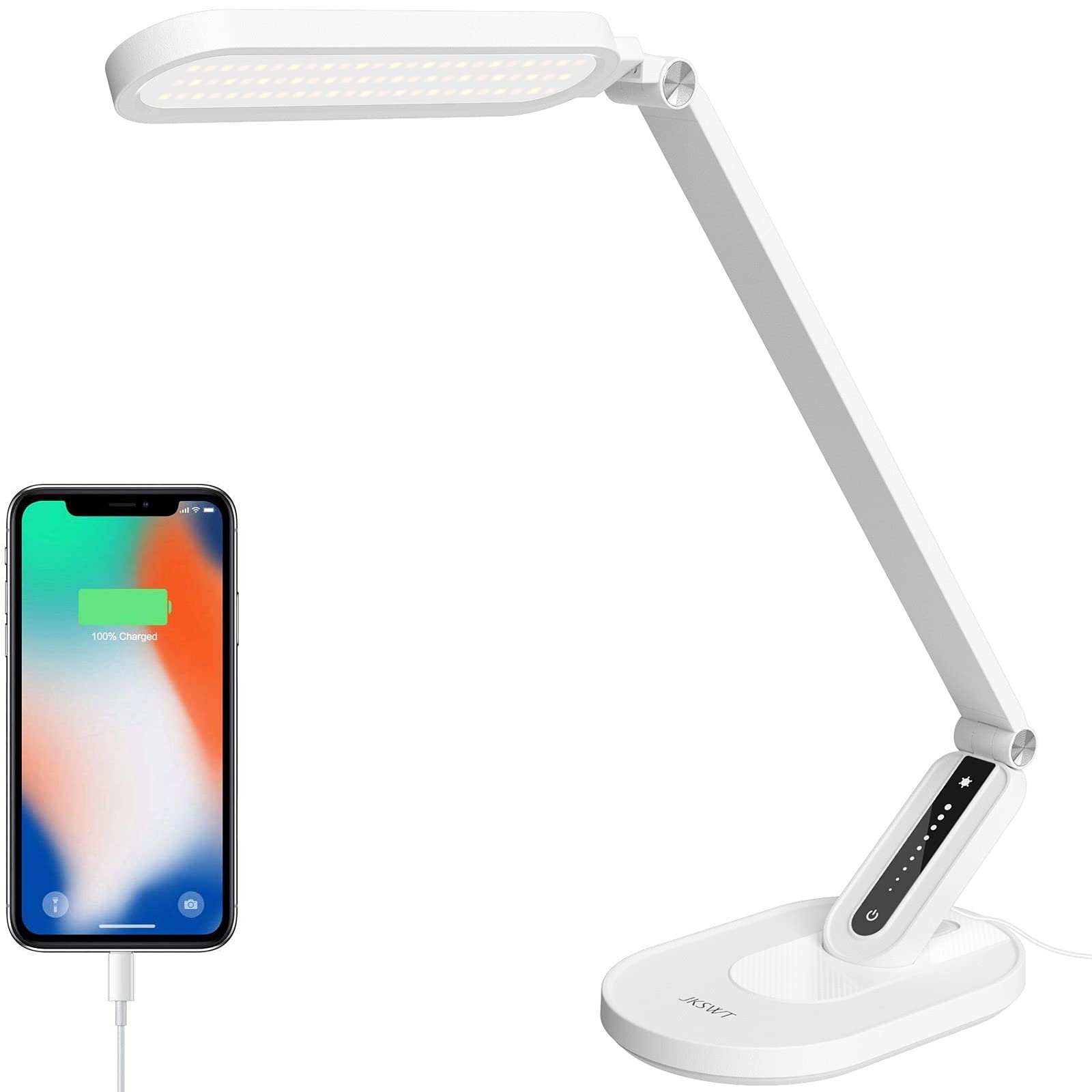 JKSWT LED Desk Lamp for Reading, Eye-caring Natural Light