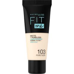 Maybelline New York Fit Me Matte & Poreless Foundation, 103 Pure Ivory