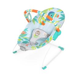 Bright Starts Baby Bouncer Soothing Vibrations Infant Seat - Removable Toy Bar, Nonslip Feet, 0-6 Months Up to 20 lbs (Rainfores