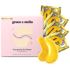 Grace & Stella Under Eye Mask (gold, 48 Pairs) Eye Patch, Under Eye Patches for Dark circles and Puffiness Undereye Bags, Wrinkles - gel Under 