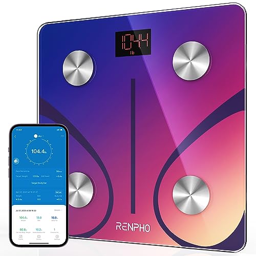 RENPHO Scale for Body Weight, Smart Body Fat Scale Digital Bathroom Wireless Body composition Analyzer with Smartphone App sync 