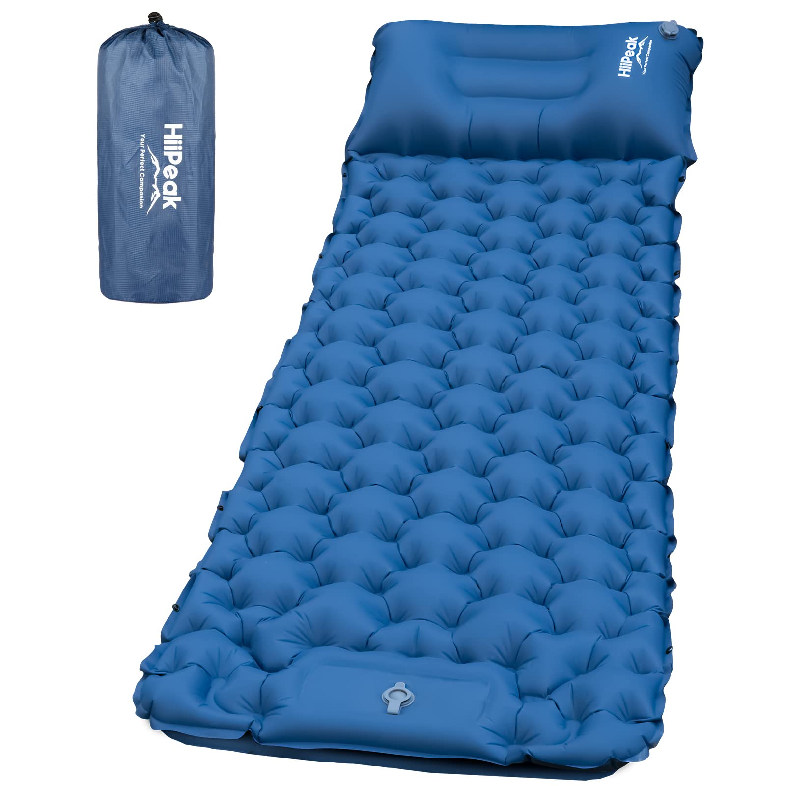 HiiPeak Sleeping Pad for camping- Ultralight Inflatable Sleeping Mat with Built-in Foot Pump, Upgraded Durable compact camping A