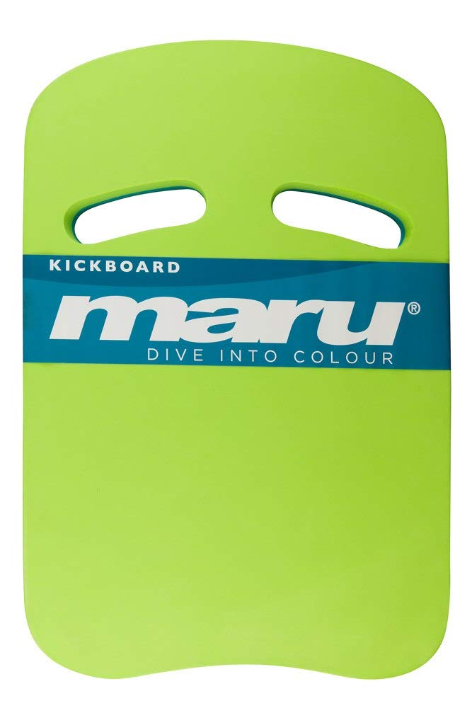 MARU Unisexs AT7124 Two grip Fitness Kickboard, LimeBlue, One Size