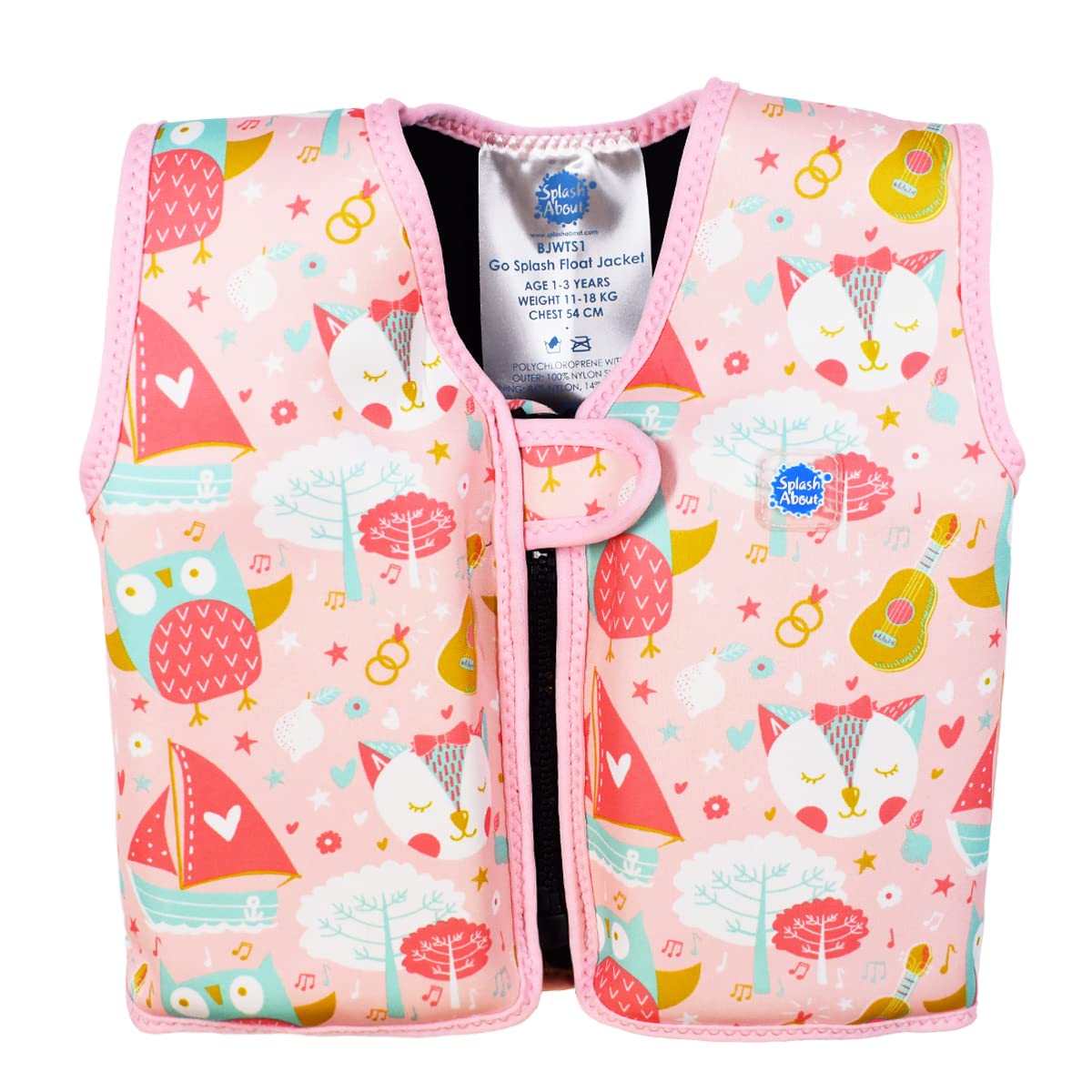 Splash About Kids Swim Jacket with Adjustable Floats Learn to Swim