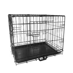 SIgNZWORLD Dog crate for Small Dogs, Dog cage for Medium Dogs Indoor with Double Doors, Removable Tray and Handle, Dog Kennel In