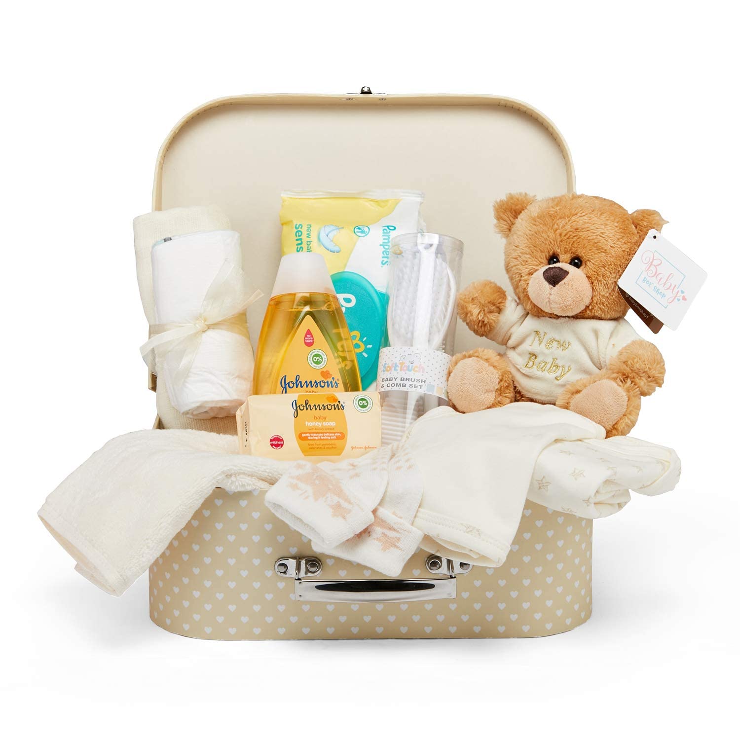 Baby Box Shop Baby gift Basket Unisex - gender Neutral Baby gift Set, Baby gifts Neutral - Baby gifts Unisex, gender Reveal gift