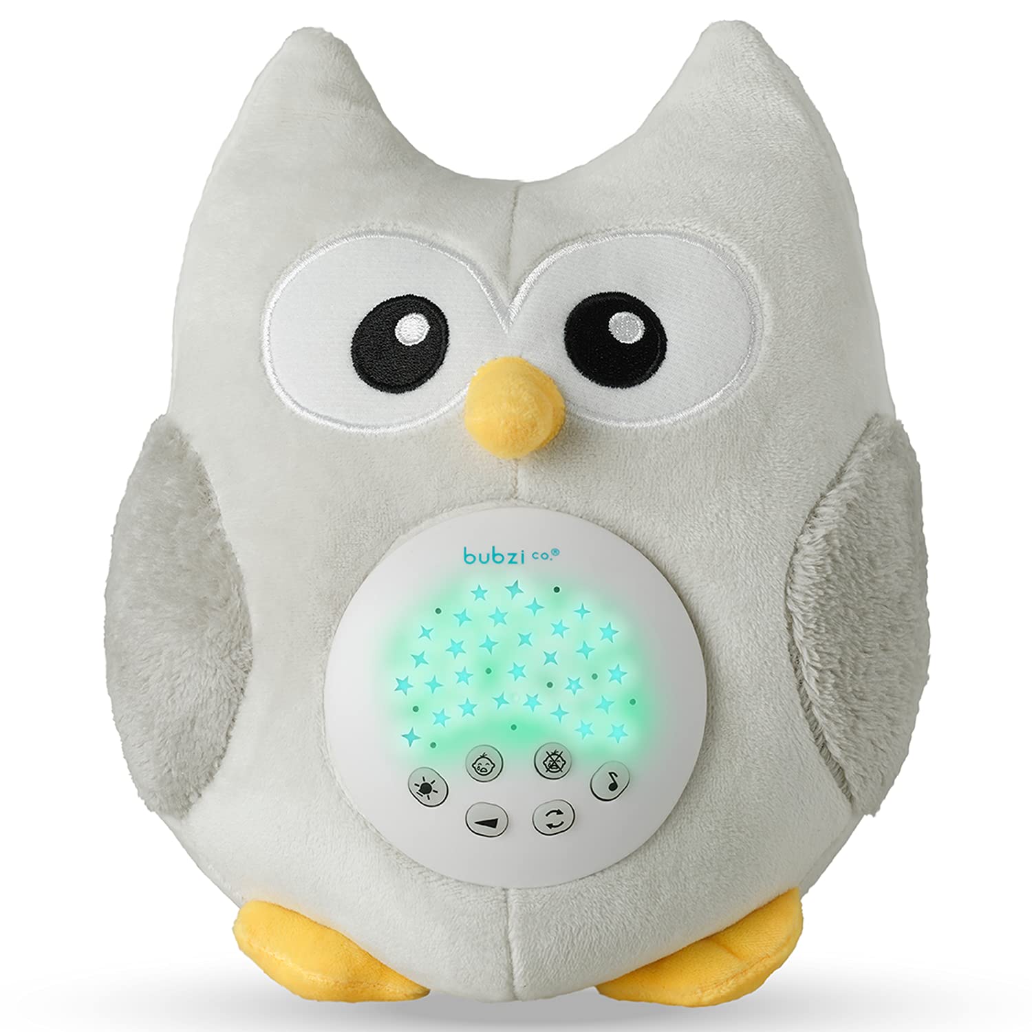 Bubzi Co Baby Soother cry Activated Sensor Toys Owl White Noise Sound Machine, Toddler Sleep Aid Night Light, Unique Baby girl & Baby Boy