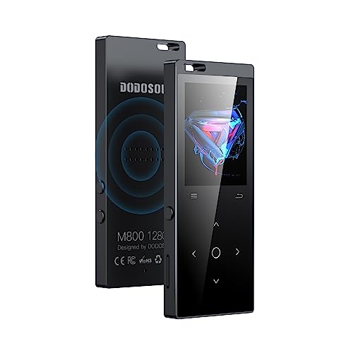 DODOSOUL 128gB MP3 Player, DODOSOUL Music Player with Bluetooth 52, Shuffle, Single Loop, FM Radio, Built-in HD Speaker, Voice Recorder, 