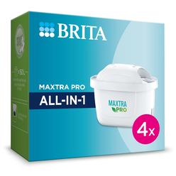 silucear BRITA cartucho de filtro de agua MAXTRA PRO All-in-1 pack 4 - Recambio original BRITA que reduce las impurezas, el cloro, los pe