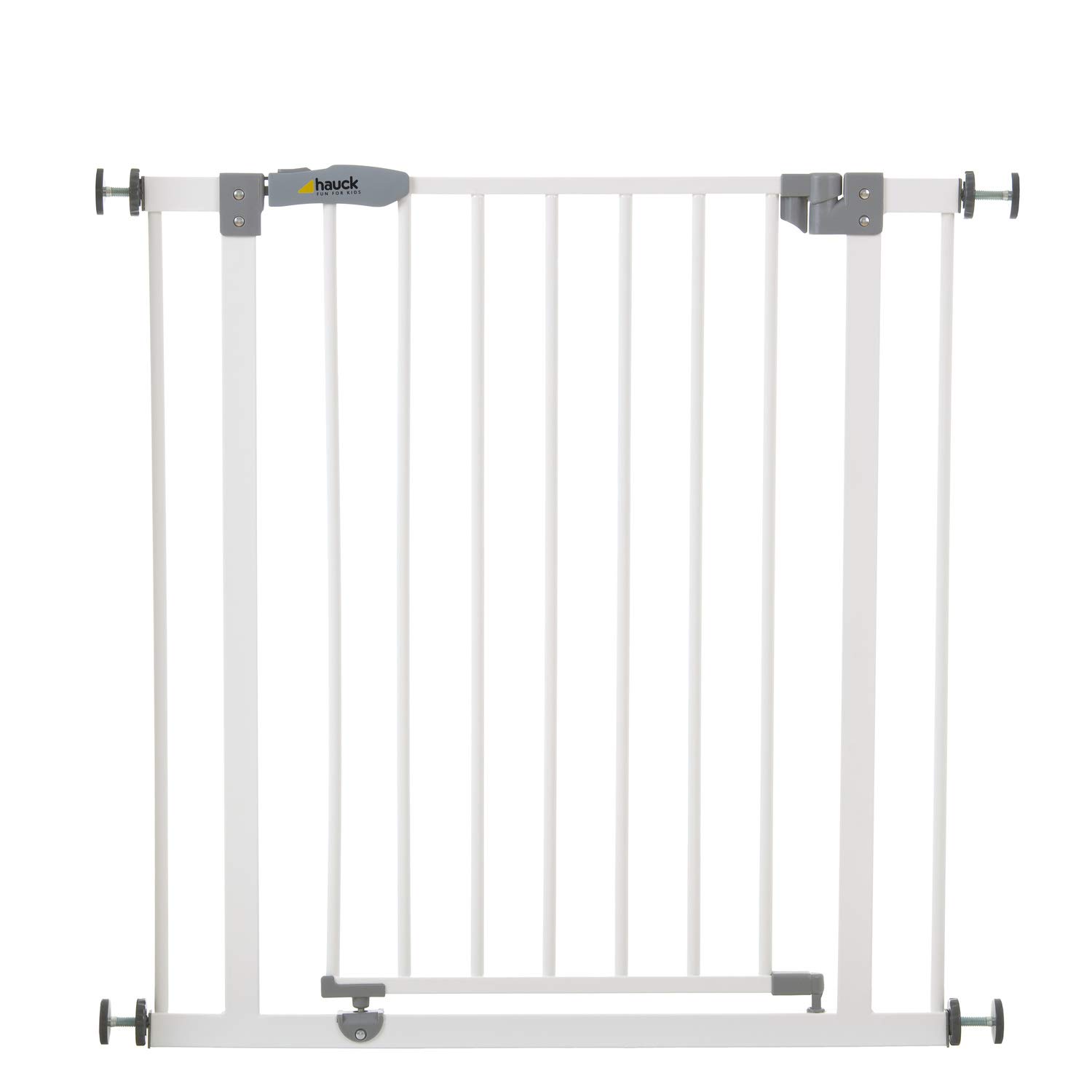 Hauck Open N Stop Pressure Fit Baby and Pet Safety gate, Accommodates 29 to 31 Wide Home Doorway, Stairway, or Hallway, White