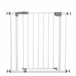 Hauck Open N Stop Pressure Fit Baby and Pet Safety gate, Accommodates 29 to 31 Wide Home Doorway, Stairway, or Hallway, White