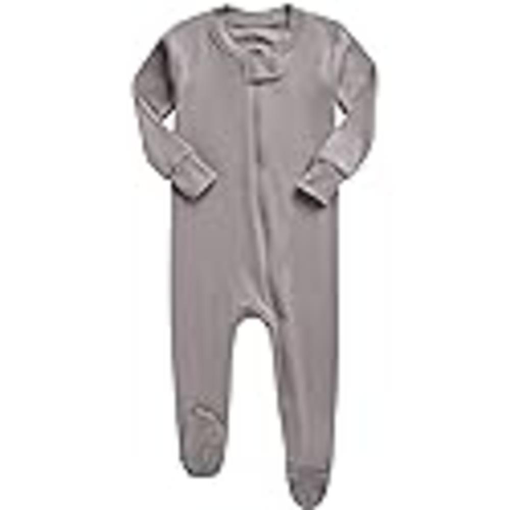 VAENAIT BABY Toddler Boys Girls Solid Footie Pajama Cozy Modal Beige 18M