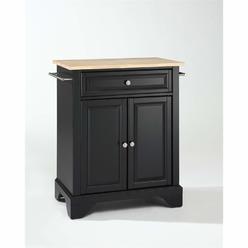 Crosley Furniture Lafayette Wood Top Portable Kitchen Island/Cart Black/Natural
