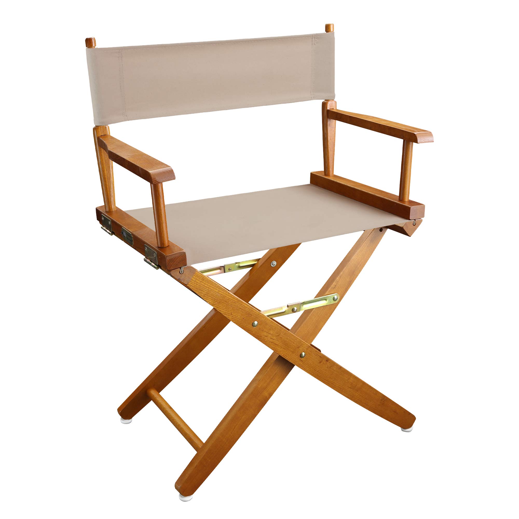 Casual Home American Trails Extra-Wide Premium 18" Director's Chair Mission Oak Frame with Natural Canvas