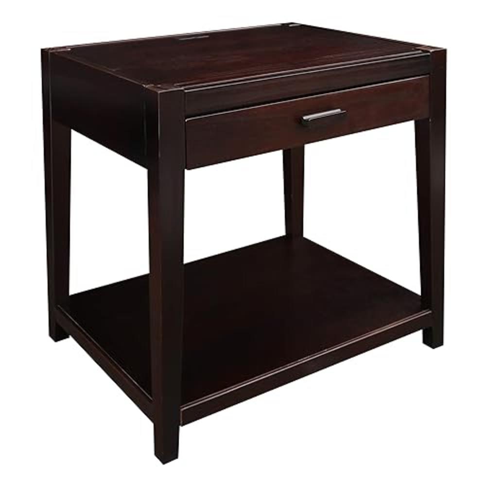 Casual Home Notre Dame Nightstand with USB Ports-Espresso, 18.75 in x 24 in x 26 in (D x W x H)