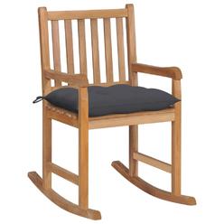 vidaXL Rocking Chair, Outdoor Rocking Chair with Cushion, Porch Rocker Patio Rocking Chair for Garden Balcony Backyard, Solid Wo
