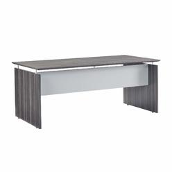 Mayline 72" Rectangle Straight Desk, Gray Steel