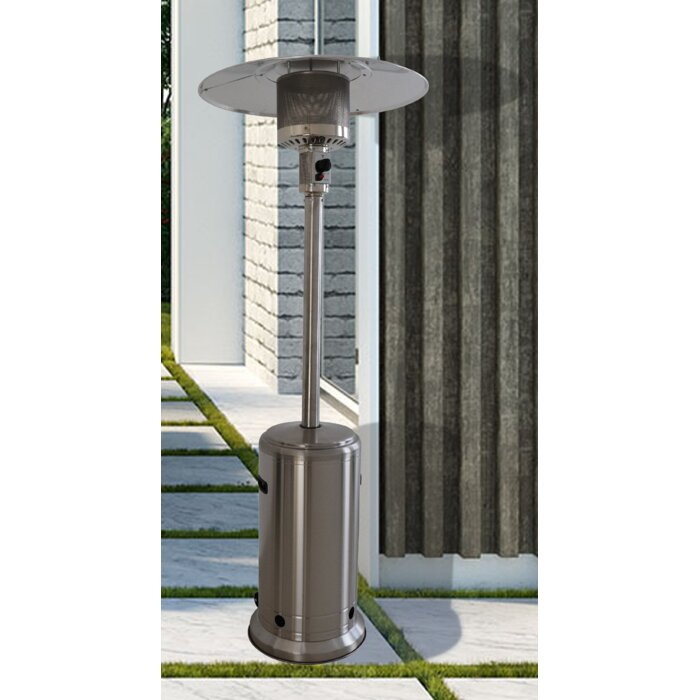 Living Source International 46 000 BTU Standing Patio Heater(Stainless