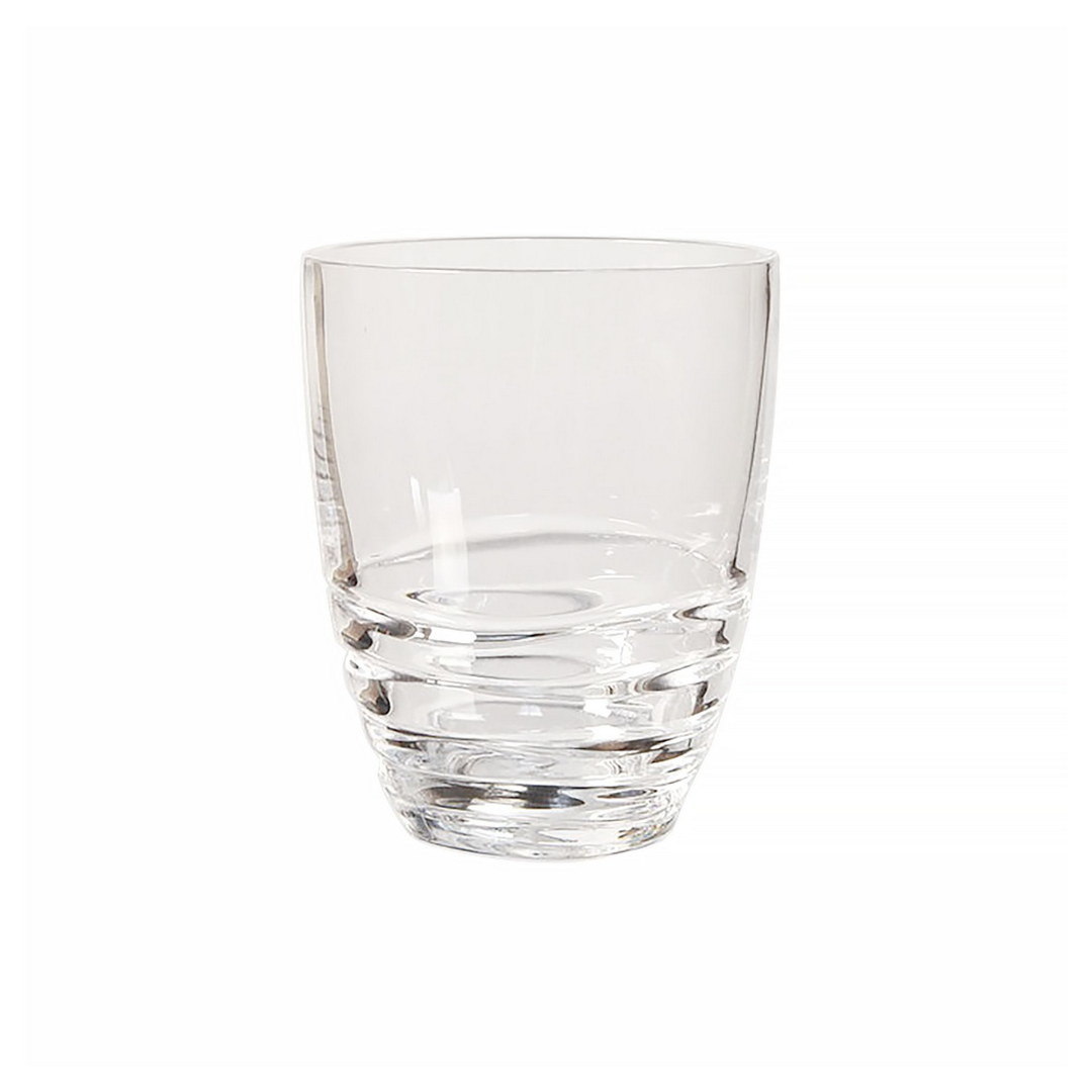 My Table Talk Designer Acrylic Swirl clear Drinking glasses DOF Set of 4 (15oz), Premium Quality Unbreakable Stemless Acrylic Drinking glasses