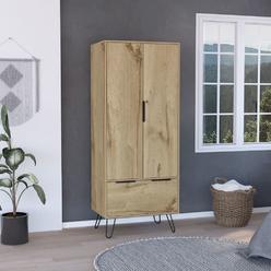 We Have Furniture Armoire Skyoner, One Drawer, Double Door Cabinet, Light Oak Finish