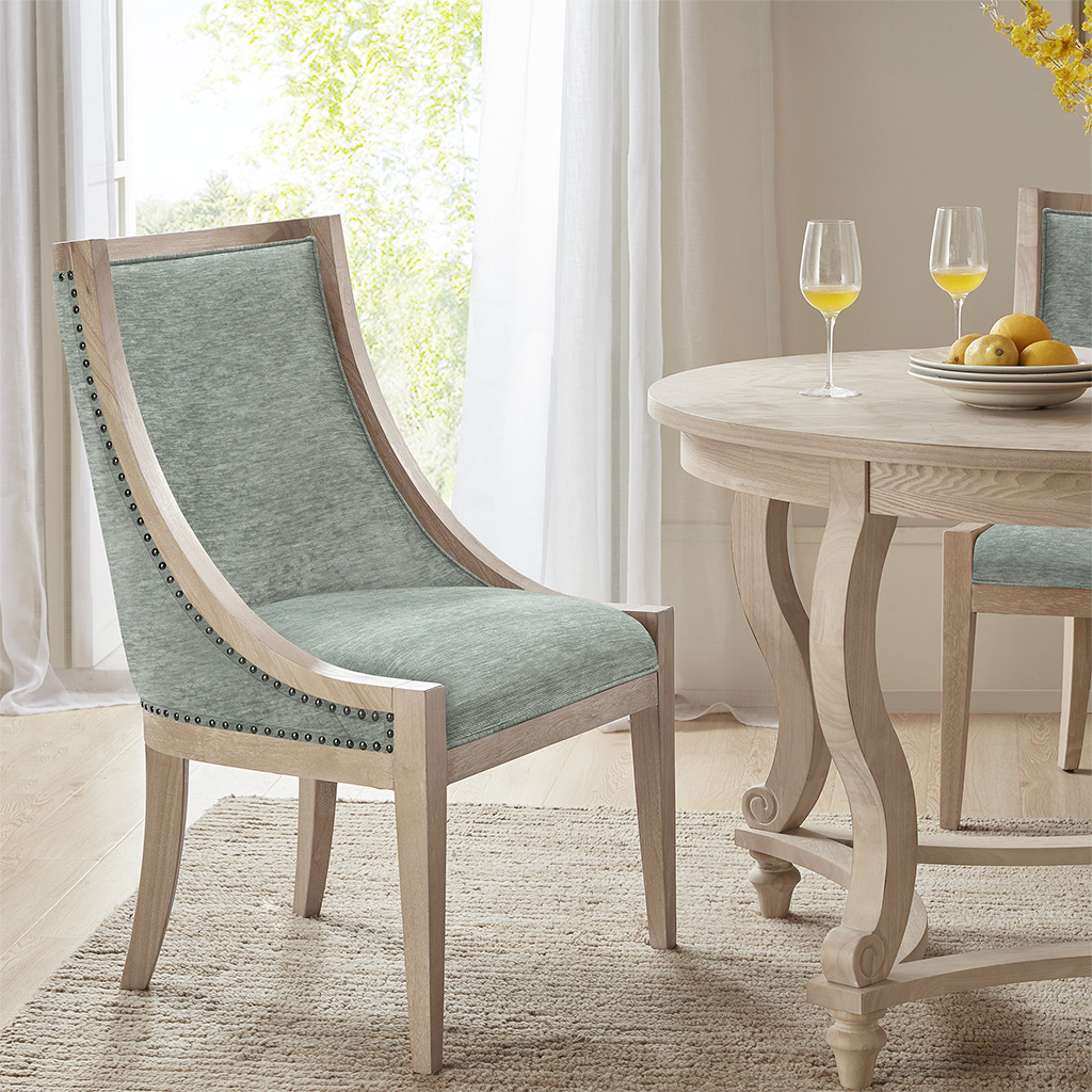 Martha Stewart Elmcrest Upholstered Dining chair with Nailhead Trim(D0102H5SFKX)