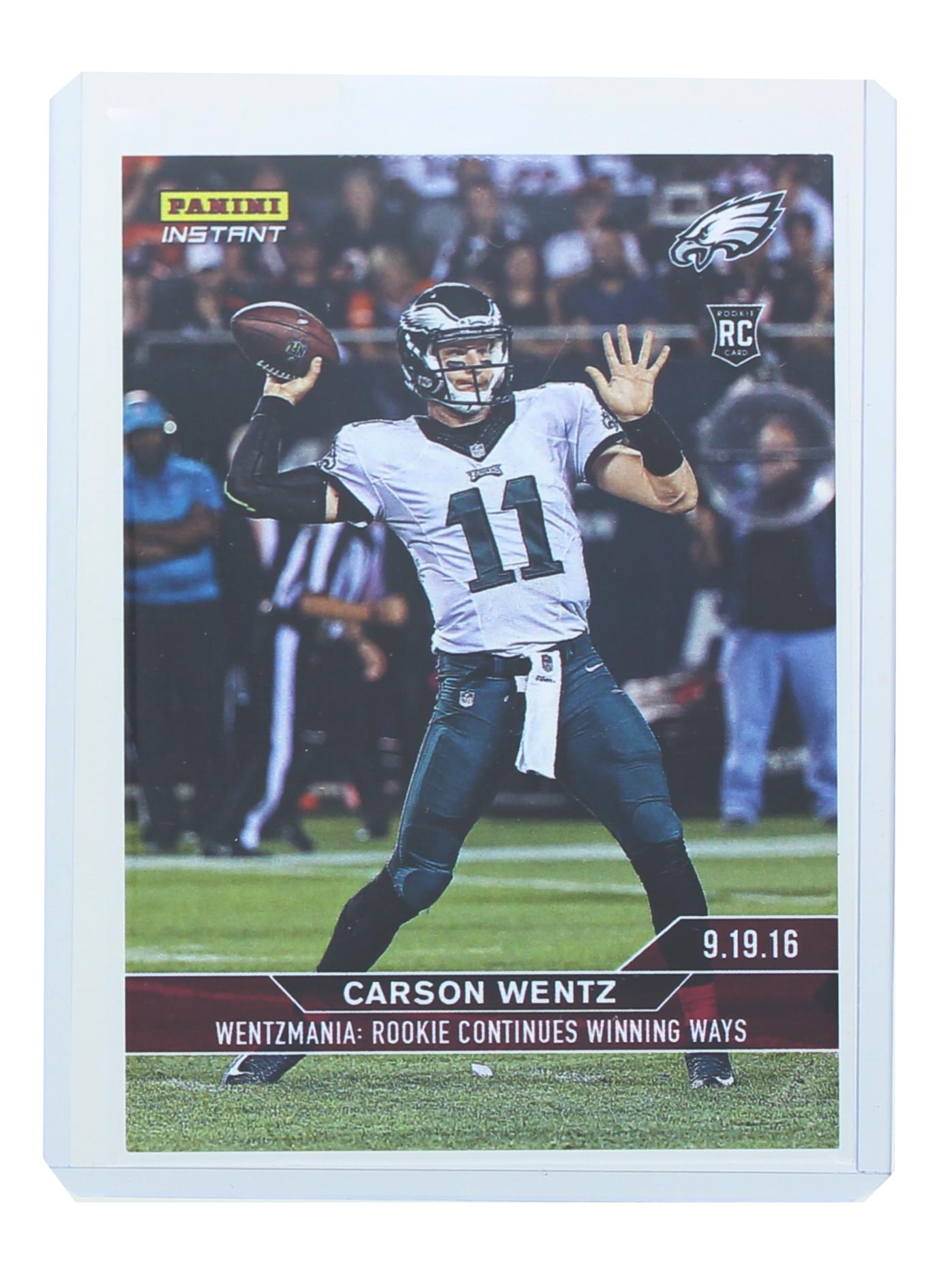 toynk NFL Philadelphia Eagles Carson Wentz #46 2016 Panini Instant Base Card
