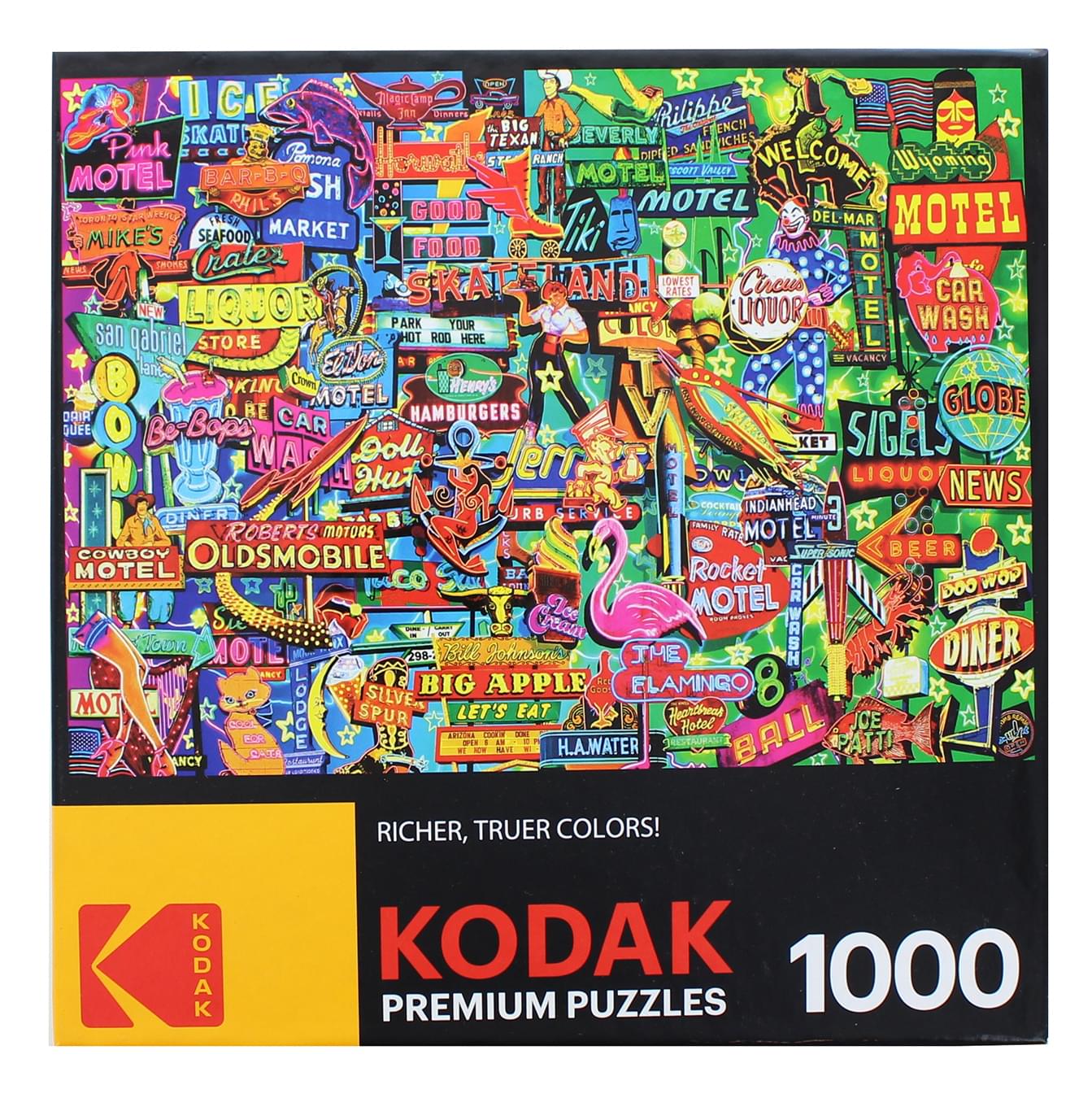 toynk Neon Retro Signs 1000 Piece Kodak Premium Jigsaw Puzzle