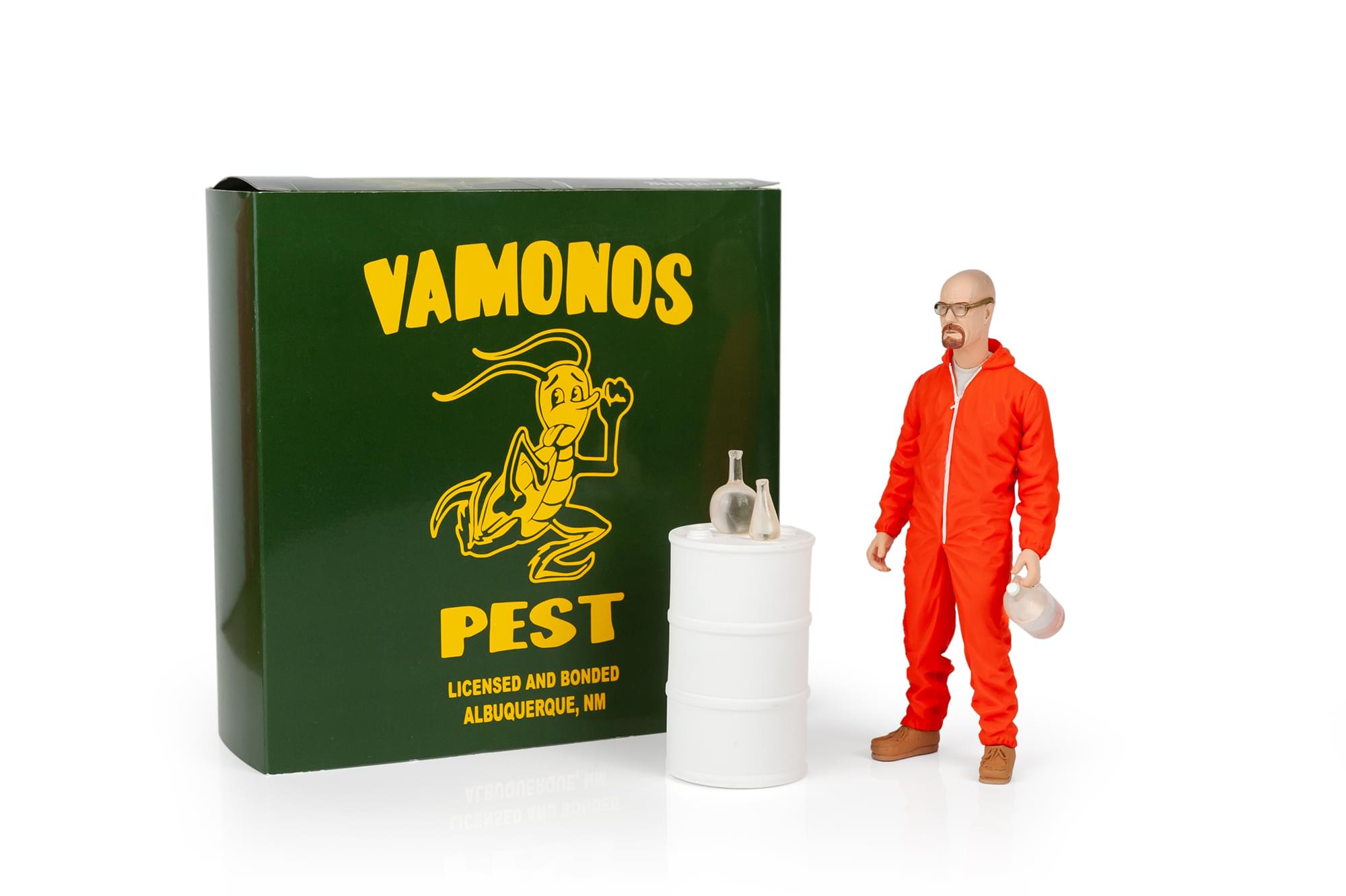 toynk Breaking Bad Walter White In Orange Hazmat Suit Figure | Measures 6 Inches Tall