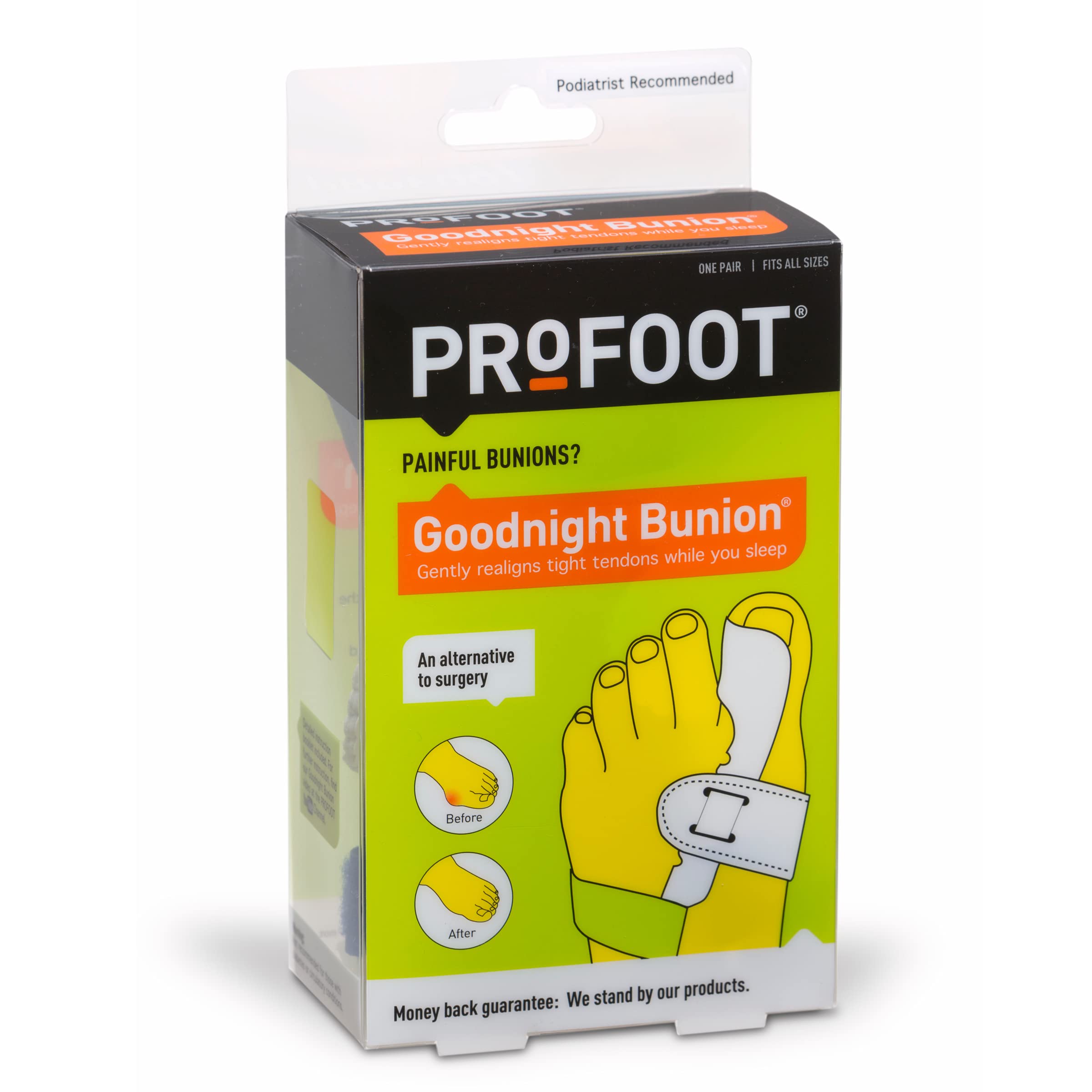 PROFOOT Goodnight Bunion Corrector for Women & Men, Adjustable Big Toe Straightener, Helps Realign Tendons & Muscles While Sleep