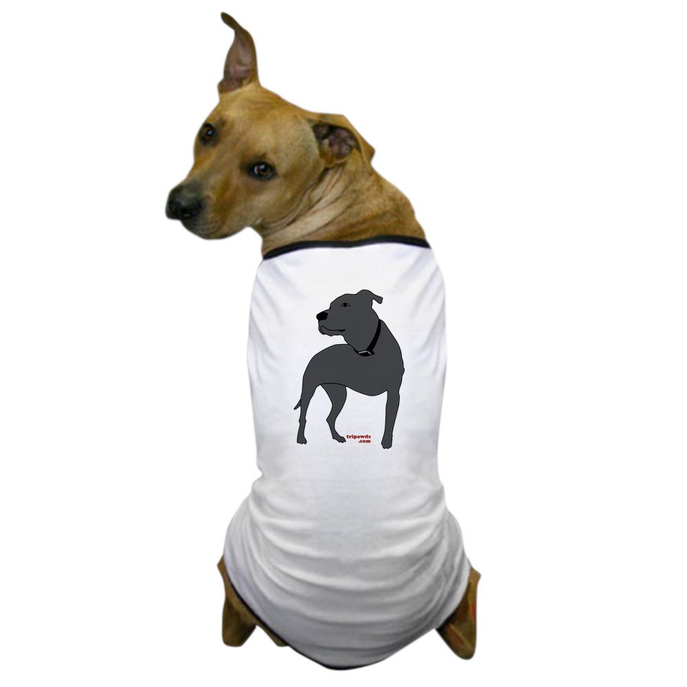 CafePress Tripawds Front Leg Pit Bull Dog T Shirt Dog T-Shirt, Pet Clothing, Funny Dog Costume