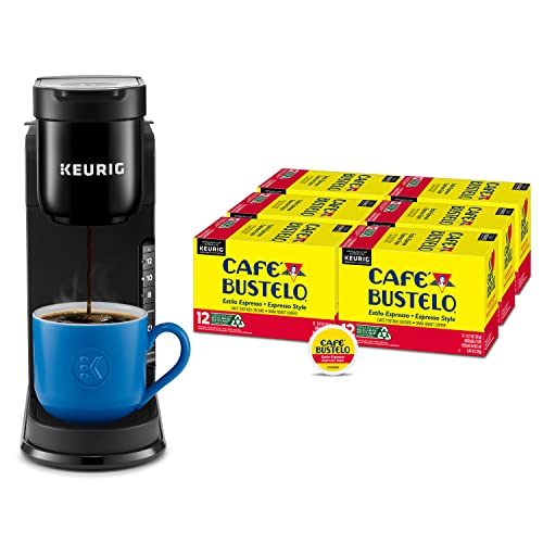 Keurig K-Express Single Serve Coffee Maker with Caf? Bustelo Espresso Style Dark Roast Coffee, 72 K-Cup Pods