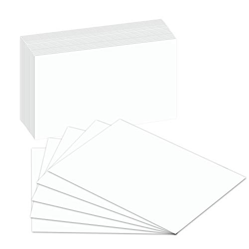 S Superfine Printing Blank Index Flash Note Cards | 80lb Heavyweight Thick White Cover Stock. 100 Cards Per Pack | 5 x 8