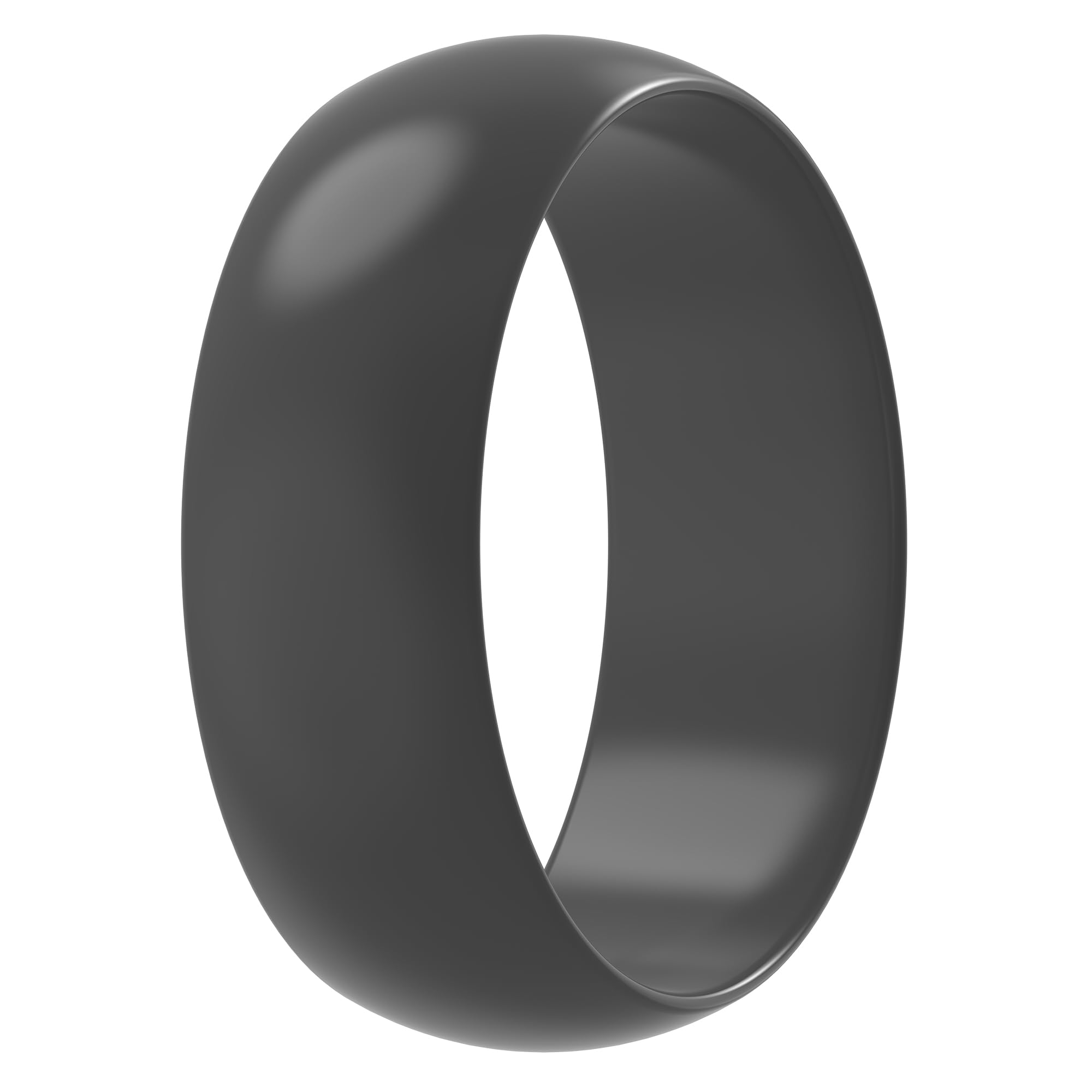 ThunderFit Silicone Wedding Ring for Men - 1 Ring (Men Dark Grey, 9-9.5 (19.30mm)