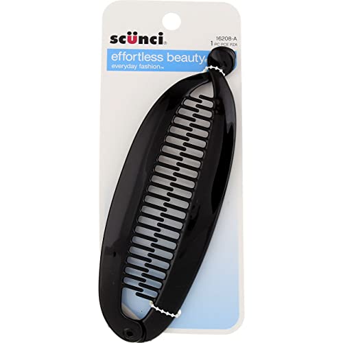 Scunci Flat Tort Clincher Comb 5.9-Inches Long, Assorted Colors (1-Unit)