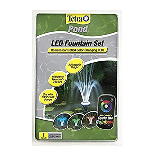 Tetra Pond TetraPond LED Fountain Set, Remote-Controlled Color-Changing LEDs