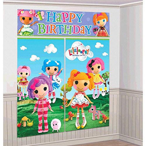Amscan Adorable Lalaloopsy Birthday Party Scene Setters Wall Decorating Kit (5 Pack), Multi Color, 59\ x 65\"."