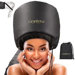 Granteva Hooded Hair Dryer w/A Headband Integrated That Reduces Heat Around Ears & Neck - Hair Dryer Hooded Diffuser Cap for Curly, Speed