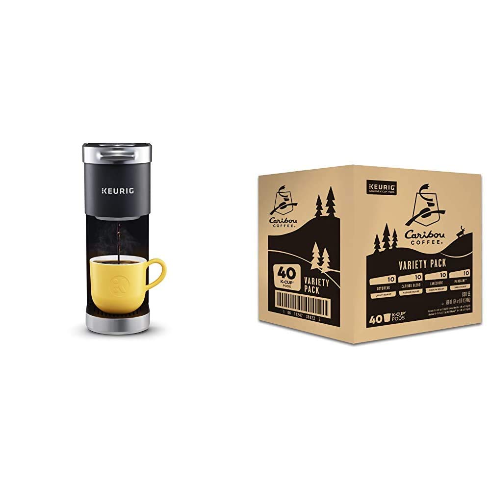 Keurig K-Mini Plus Coffee Maker Caribou Coffee Caribou Variety Pack, Caribou Favorites, 40Count