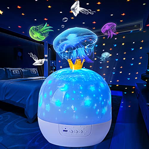 AOAUTO Star Projector Night Light for Kids, 2 in 1 Projector and Night Light for Kids Room,360? Rotation Ocean Galaxy Projector for Chi
