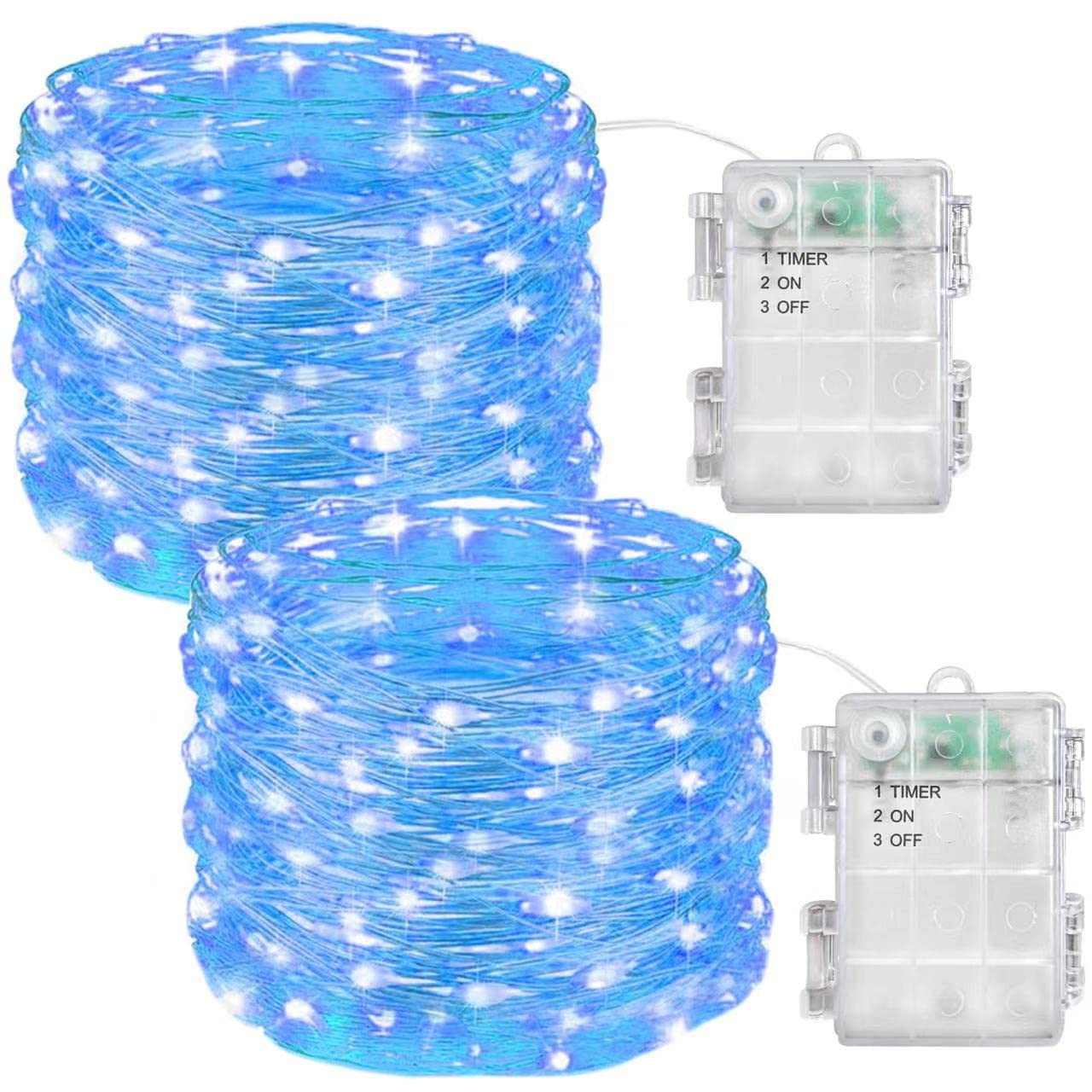 PONYOTOP String Lights,Waterproof 100 LED String Lights Fairy String Lights Starry ,Battery Operated String Lights for Wedding H