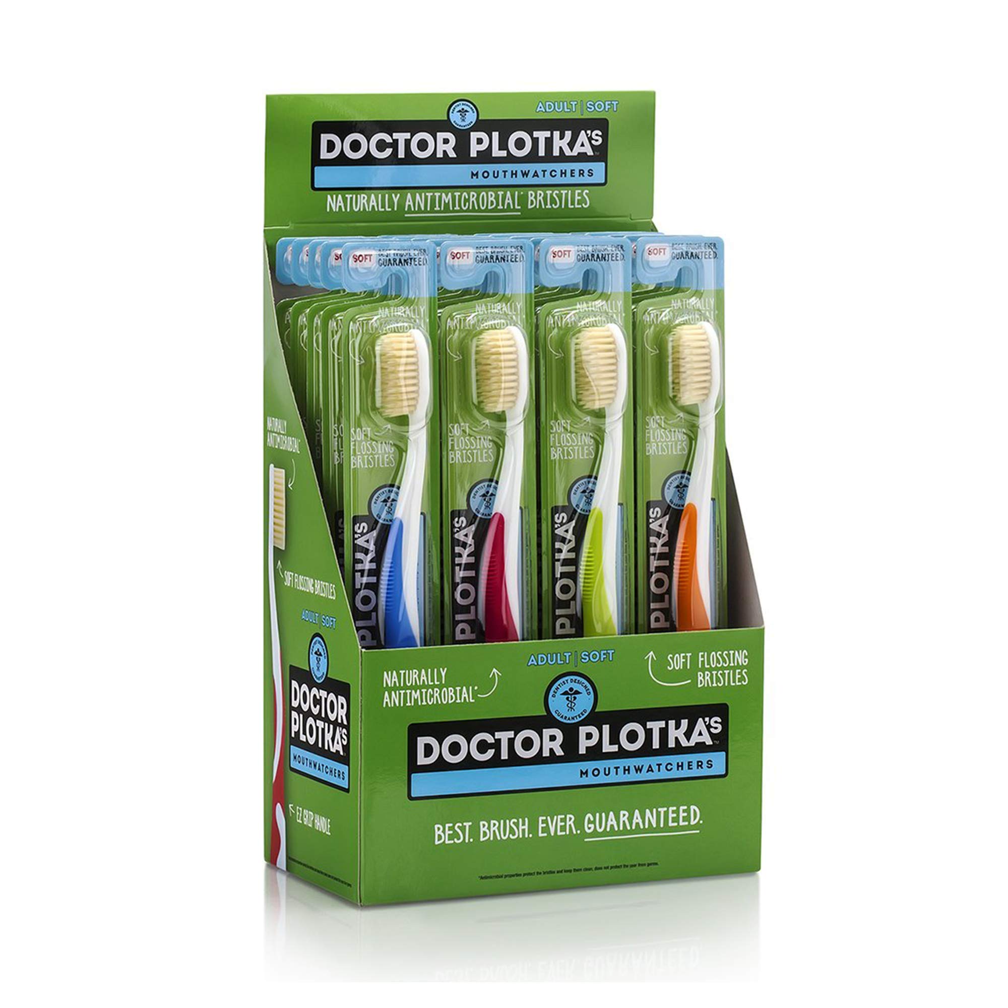 MOUTHWATCHERS Dr Plotkas Extra Soft Flossing Toothbrush Manual Soft Toothbrush for Adults, Ultra Clean Toothbrush, Good for Sens