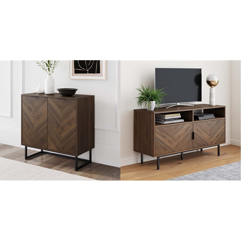 Nathan James Enloe Modern Sideboard Buffet, 32 inch Storage Accent ...