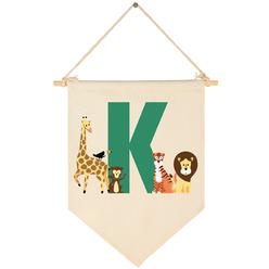 FYSIA Personalised Woodland Animal Flag Decor Gifts for Baby Boy Girl Newborn Kids-Jungle Safari Pennant Banner Wall Sign Gifts for Nu