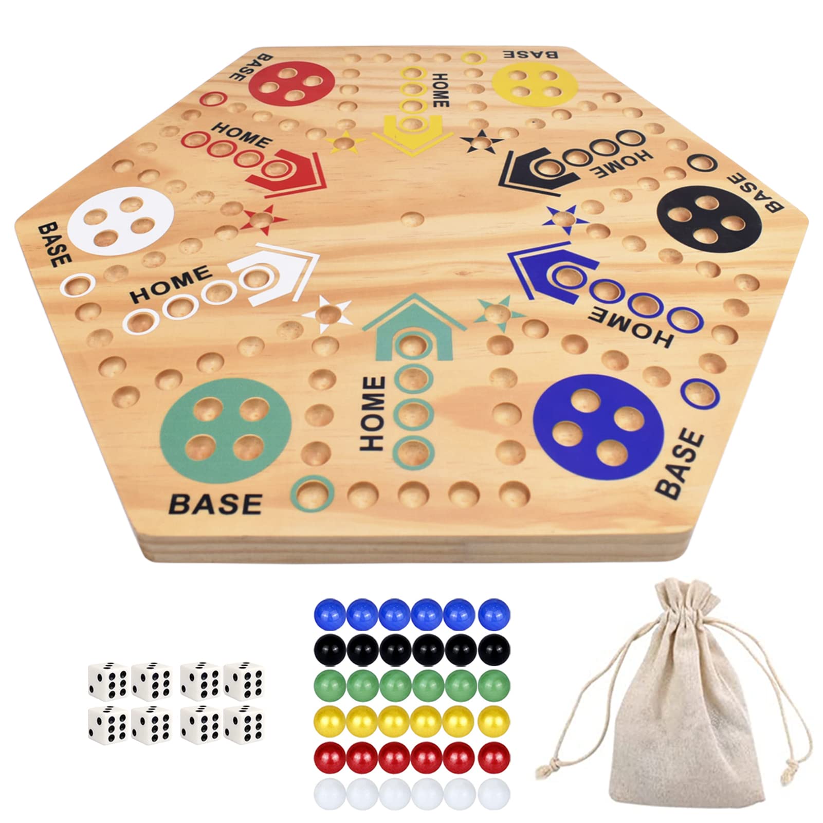 MUcITAgF Marble Board game Original Wahoo Board game Double Side ...