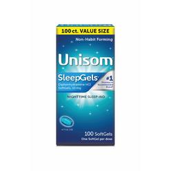 Unisom Nighttime Sleep-Aid Gels, Diphenhydramine HCI, 100 Count