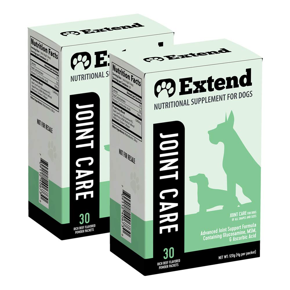 Extend Pets Extend Joint Care Natural Glucosamine with MSM for Dogs, 2 Box