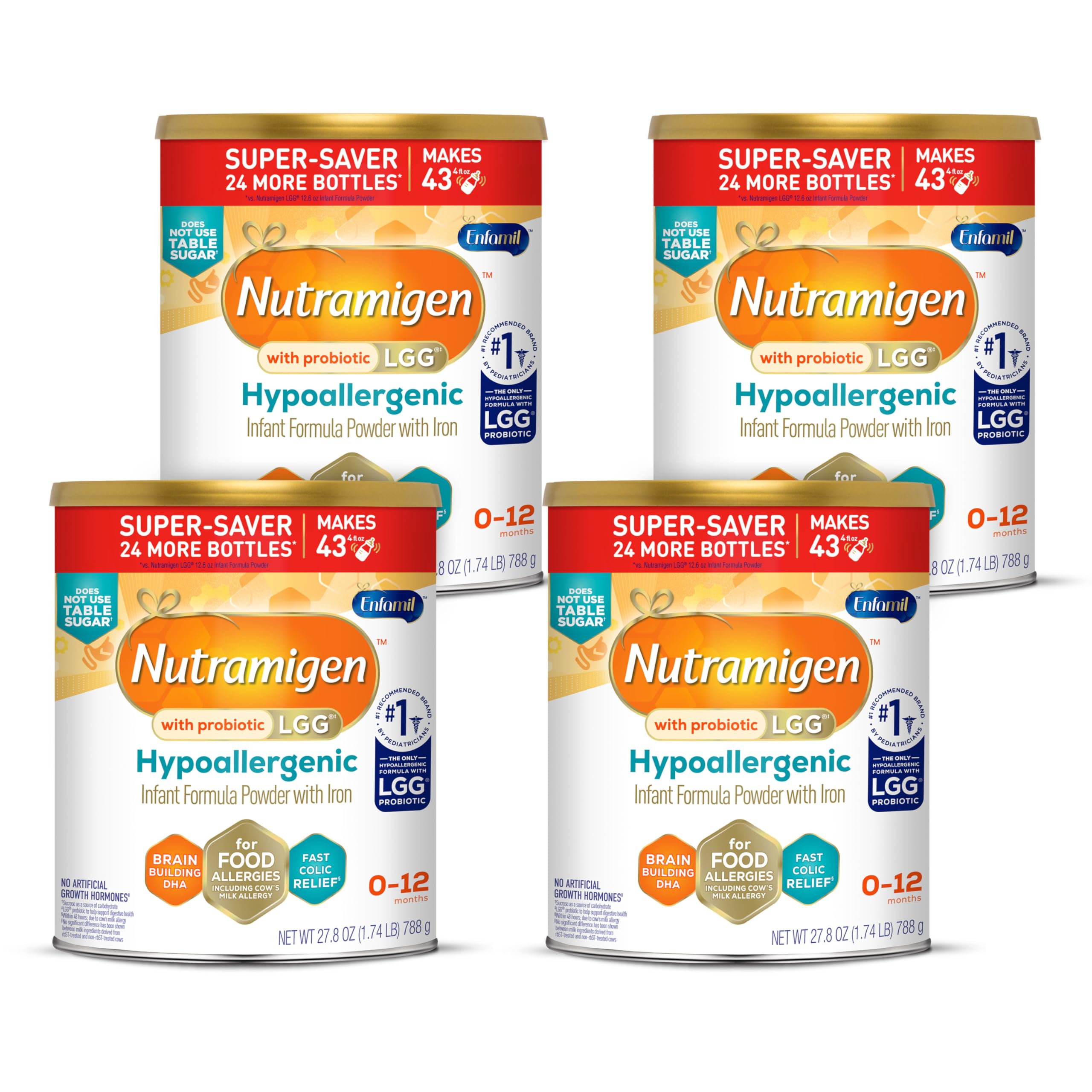 Enfamil Nutramigen Infant Formula, Hypoallergenic and Lactose Free Formula with Enflora LGG, Fast Relief from Severe Crying and 